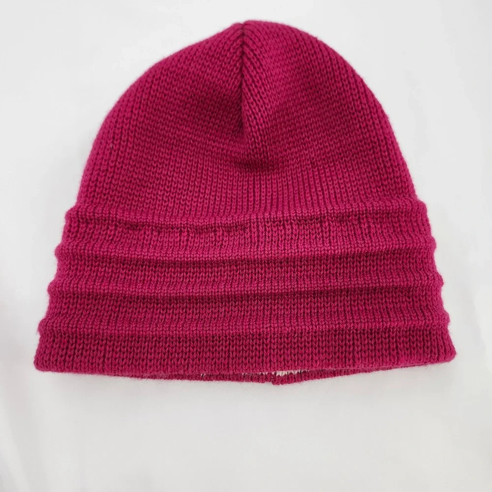 Wigwam Knit Beanie Fuchsia Toboggan Winter Ski Aspen Snow Made In‎ USA